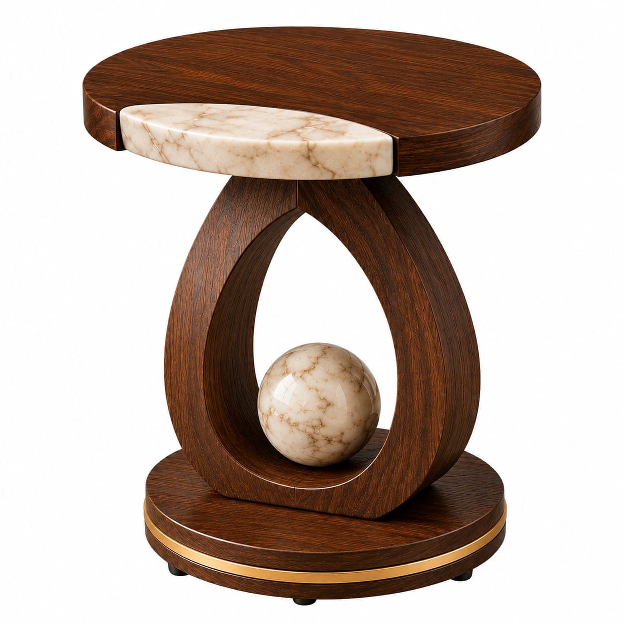 Marble Orb Side Table