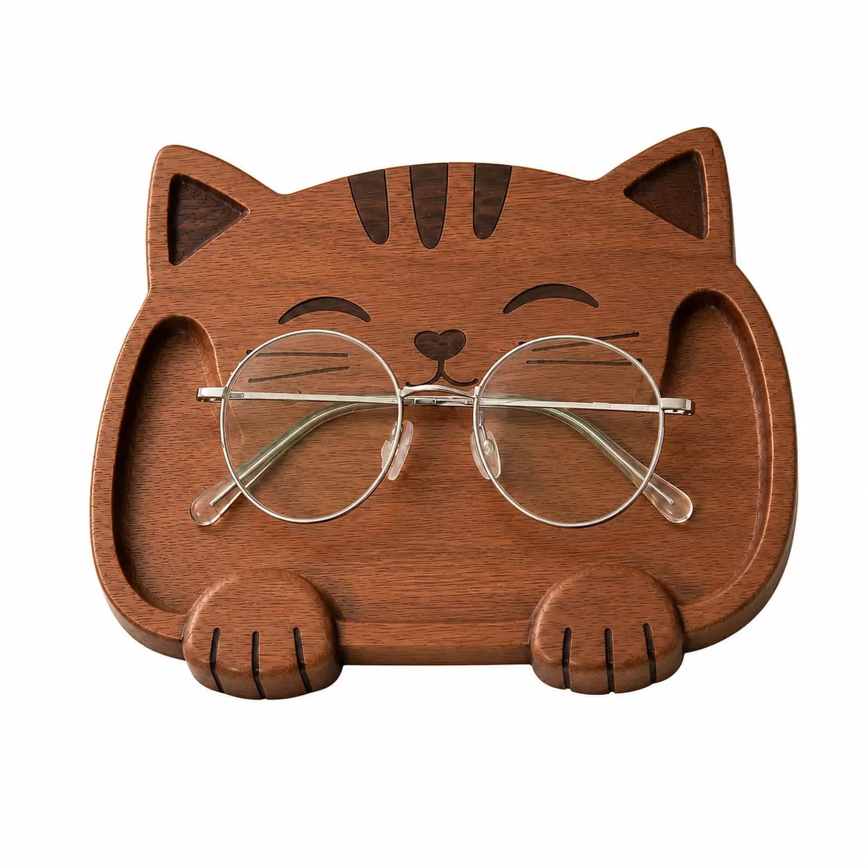 Wooden Cat Eyeglass Holder