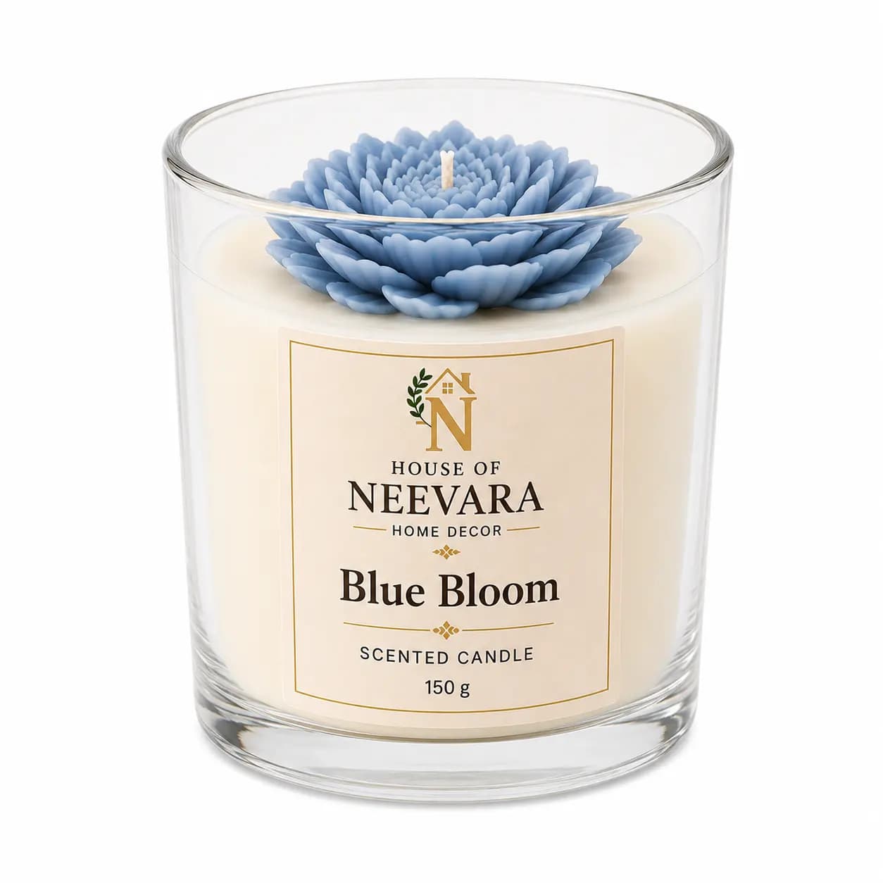 Blue Bloom Scented Candle